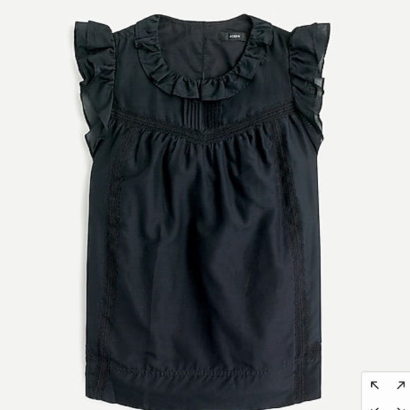 🔸J.Crew Flutter Sleeve Blouse - Picture 2 of 10